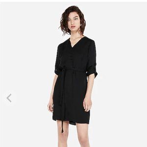 Express Covered Button Front Shirt Dress